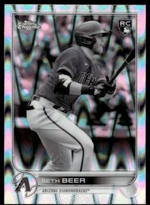 2022 TOPPS CHROME BLACK AND WHITE REFRACTOR Seth Beer Rookie Arizona - Image 1 of 2