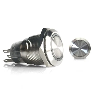 Botão momentâneo de tarugo 22 mm tronco popper interruptor de partida de ignição hot rod rat V8 - Imagem 1 de 2