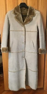 Y2k 'Brandon Thomas' brauner Wildleder Staubmantel groß warm - Bild 1 von 18