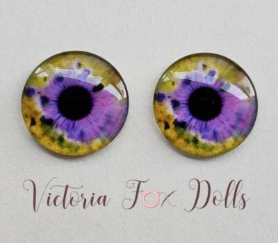 Кукла Blythe Eyechips реалистичные желтые фиолетовые стеклянные глазные сколы 14 мм на заказ меховые  - Изображение 1 из 2