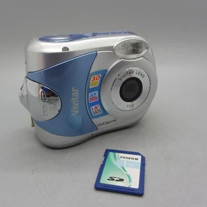 Vivitar Digital Camera Vivicam 3785 3.0MP Blue Silver Tested - Picture 1 of 7
