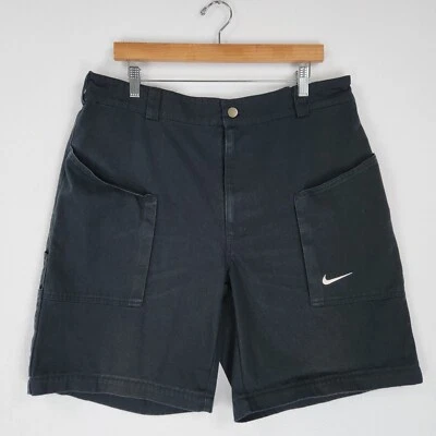 Nike Shorts Mens Extra Large Black Racing Cargo Utility Denim Swoosh Casual - Image 1 of 4