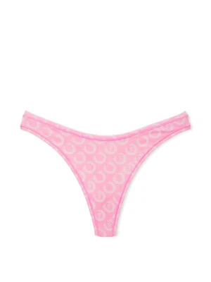 Victoria's Secret PINK - M Smooth Cotton Thong Panty - Pink Bubble Laurel Medium - Image 1 of 3