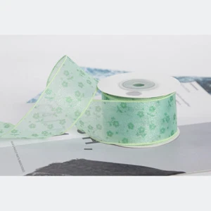3.8cm Chiffon Flower Yarn Ribbon Sheer Organza DIY Cloth Strip Material -9M Reel - Picture 1 of 11