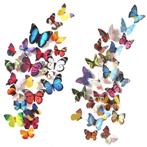 80 PCS 3D Butterfly Wall Decor, Butterfly Wall Decals Removable Mural Stickers B - Picture 1 of 9