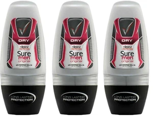 Sure Men Original Roll-On Anti-Perspirant Deodorant Odour Protection 50ml / X3 - Picture 1 of 1