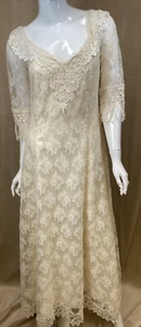 Lorrie Kabala Elfenbein Spitze Perlen 100 % Polyester Hergestellt in den USA, Größe 10 - Bild 1 von 16