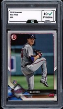 2018 Bowman #90 Max Fried Rookie Card RC GRADED 10 GEM Mint Prospects Card