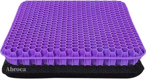 Gel Seat Cushion for Long Sitting Double Thick Royal Cushion for Office Chair... - Picture 1 of 8