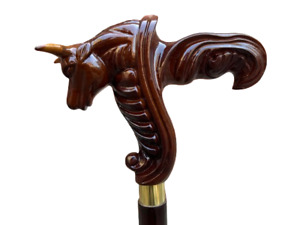 Walking stick bull handle hand carved walking cane bull stick wooden christmas g