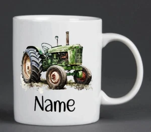 Personalised Green Vintage Tractor Mug/Cup Gift Present 28 - Picture 1 of 1