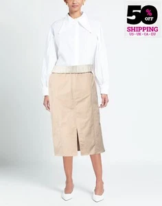 RRP€700 JOHANNA ORTIZ Midi Straight Skirt US8 UK12 IT44 L Slit Elastic Waist - Picture 1 of 5