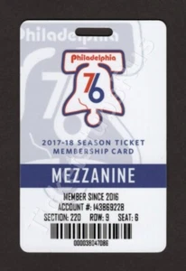 Ben Simmons NBA PRO DEBUT 2017 Philadelphia 76ers Full Season Ticket Card RARE!! - Picture 1 of 12