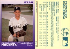 Fernando Figueroa 1988 Star Ft. Lauderdale Yankees #8 Card *AutographDen*