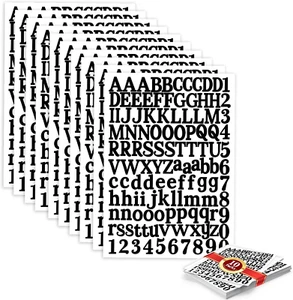 1210 Pieces10 Sheets Letter Stickers Self-Adhesive Vinyl Letter Alphabet Number - Picture 1 of 7