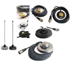 Mobile Radio Antenna UHF 410-490 MHz Hole Trunk Magnet Mount PL259 1126 1126B - Picture 1 of 11