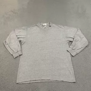 Vintage Nike Shirt Men Large Gray Pullover Mock Neck Long Sleeve Made in USA 90s - Picture 1 of 14