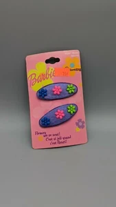 Vintage Y2K 2000s Barbie Hair Clip Barrettes Kindercore Set Of 2 Clips - Picture 1 of 3