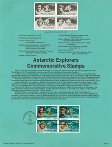 Souvenir Page Antarctic Explorers US 2389a SP835 - Picture 1 of 2