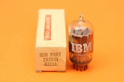 GE 6211A cinco estrellas DE COLECCIÓN TUBO ÚNICO MARCA IBM 252551 larga vida 12AT7 12AU7 Foto 1 de 4