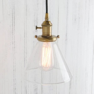 PERMO Pendant Light with Clear Glass Shade Industrial Hanging Light Adjustabl... - Picture 1 of 9