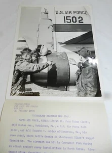Vintage 1953 US Air Force Press Photo - Fifth Air force, Korea - Plane Damage - Bild 1 von 4