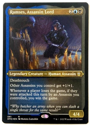 MTG Ramses, Assassin Lord FOIL ETCHED Dominaria United Commander 061 NM - Image 1 of 4