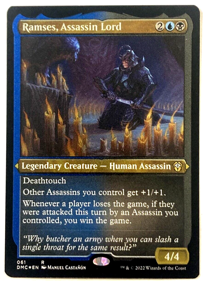 MTG Ramses, Assassin Lord FOIL ETCHED Dominaria United Commander 061 NM - Image 1 of 4