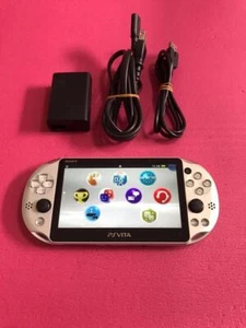 Sony PlayStation PS Vita Wi-Fi Console Silver PCH-2000 Japan USED - Picture 1 of 3