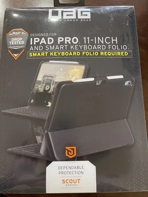 UAG Scout Series Folio for Apple iPad Pro 11"  Rugged Protect Black - Image 1 of 4