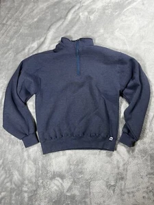 Giacca maglione Russell Athletic Waffle maglia termica 1/4 zip vintage anni 90 taglia M - Foto 1 di 13