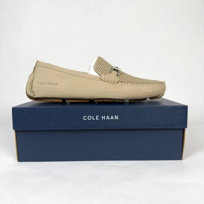 Cole Haan Wyatt Bit Driver Cuero Mocasines Informales Zapatos Sin Cordones Hombres 10.5 - Beige Foto 1 de 4