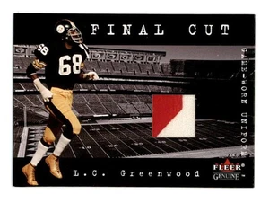 L.C. GREENWOOD 2001 FLEER GENUINE RARE COLOR FINAL CUT GAME USED JERSEY BF8776 - Picture 1 of 1