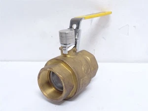 250264 Old-Stock; HSI VHSSSEVKN112 Brass Ball Valve; 1-1/2NPT; 600WOG - Picture 1 of 6