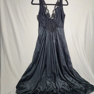De Colección Camisón Para Mujer Adonna Vestido Sin Mangas Talla Pequeña Encaje Negro Foto 1 de 4