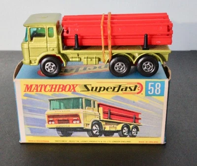 Matchbox Superfast No. Camión de viga 58 DAF como nuevo y en caja 1970 Foto 1 de 4