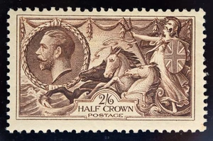 GB SG450 KGV 1934 2/6 Chocolate Brown Seahorse, Mint MVLH, Cat 80£ - Bild 1 von 2
