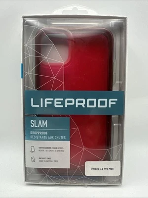  LifeProof SLAM Apple iPhone 11 Pro Max Case Riot Red Transparent Back – New - Image 1 of 2