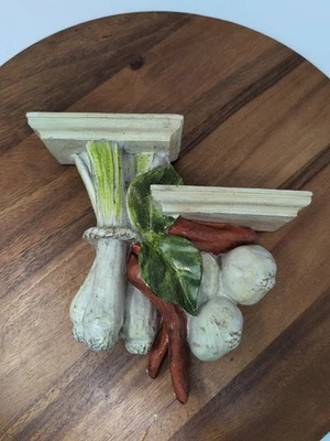 Aplique de pared vintage rústico realista puerros pimientos ajo  Foto 1 de 4