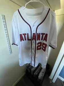 John Smoltz Autographed/Signed Jersey Beckett Sticker White Custom Jersey  - Picture 1 of 4