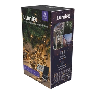 LumiFx 300 LED Wifi Smart String Lights 8 Lighting Effects 15 Metres Warm White - Picture 1 of 7