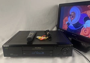 Sony VHS VCR Recorder SLV-775HF Stereo Hi-Fi a 4 teste con telecomando! - Testato - Foto 1 di 12