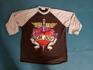 Bon Jovi Jersey Raglan Style Baseball Shirt M /L No Sz Listed - Picture 1 of 6