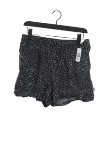 Quiksilver Women's Shorts L Grey Animal Print 100% Viscose Paperbag - Picture 1 of 5