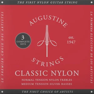 PACK DE 3 jeu de cordes guitare classique tirant normal AUGUSTINE ROUGE - Picture 1 of 3