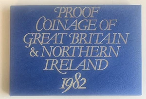 1982 GREAT BRITAIN 8 PIECE PROOF SET IN ORIGINAL PACKAGE WITH PAPERWORK - Picture 1 of 4
