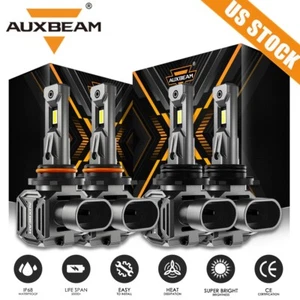 For Mitsubishi Lancer 2008-2015 AUXBEAM LED Headlight Bulbs High Low Beam CANBUS - Picture 1 of 12