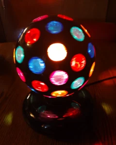 ROTATING REVOLVING MULTICOLORED DISCO PARTY PORTABLE TABLETOP LIGHT - Picture 1 of 5