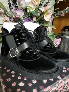 COACH X Tabitha Simmons Chelsea Urban Velvet Hiker Size 8 New In Box - Picture 1 of 12