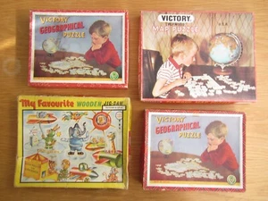4 x Vintage Wooden jigsaws - Picture 1 of 9